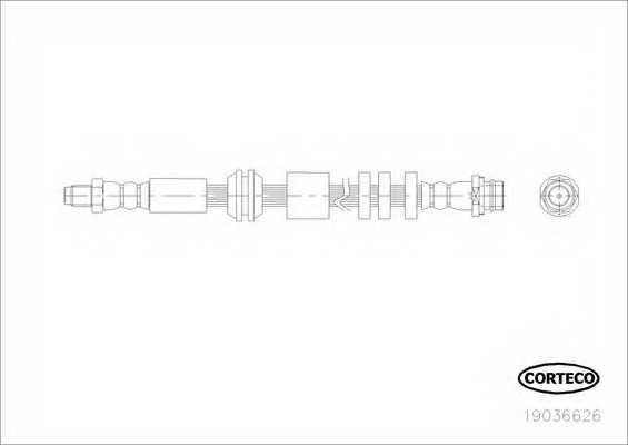 Шланг тормозной LAND ROVER FREELANDER 2 06- передний CORTECO 19036626 #1