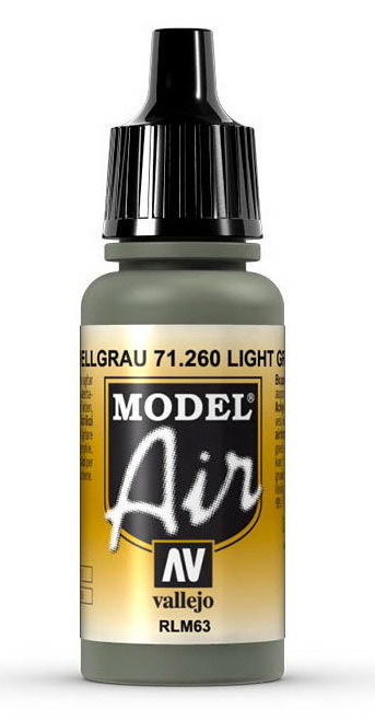 Краска Vallejo 260.  "Model Air"  RLM63 Светло-серый 17мл #1