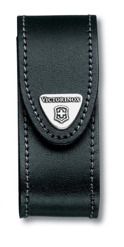 Чехол на ремень VICTORINOX для ножей 91 мм толщиной 2-4 уровня, кожаный, чёрный  #1