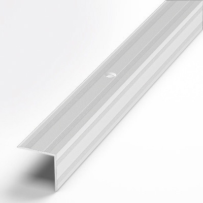 Порожек для напольных покрытий 20x20 мм, длина 1,35 м, профиль-уголок алюминиевый Лука ПУ 05, окрас белый #1