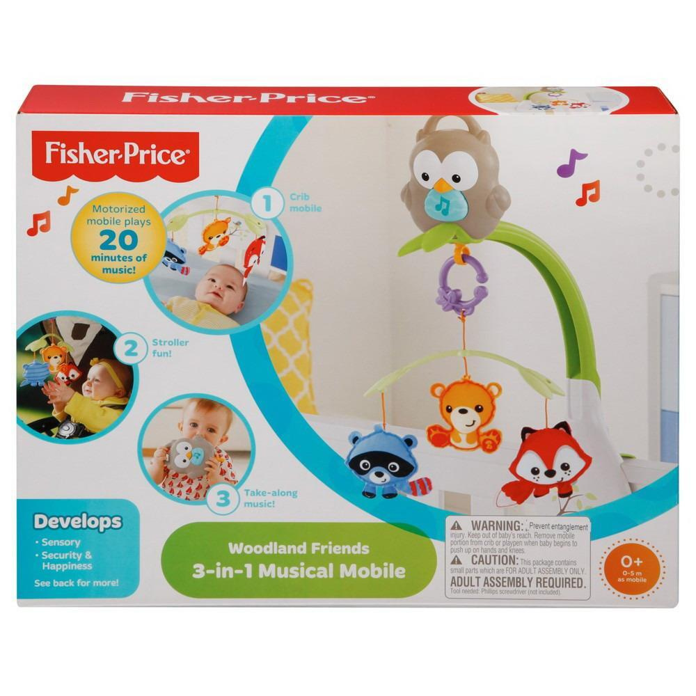 Музыкальная игрушка Mattel Fisher-Price Мобиль Лесные друзья 3-в-1  #1