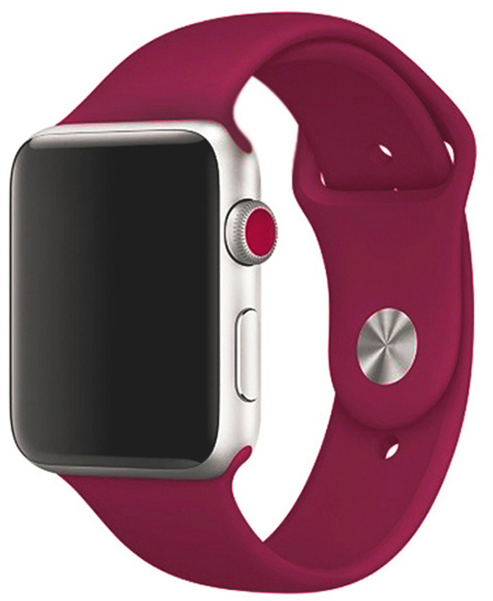 Силиконовый ремешок для умных часов Apple Watch series 1-8 и Эпл Вотч SE 38-40-41 mm / Спортивный ремешок #1