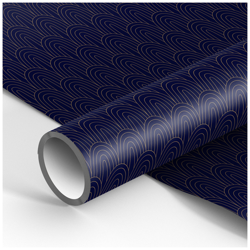 Упаковочная бумага MESHU Dark blue, глянцевая 70x100 см. #1