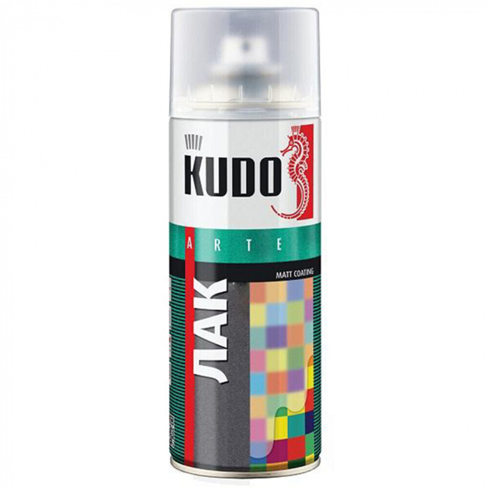 Лак акриловый "KUDO" (520 мл) (универсальный, матовый ) (аэрозоль), KU-9004, 12 шт  #1