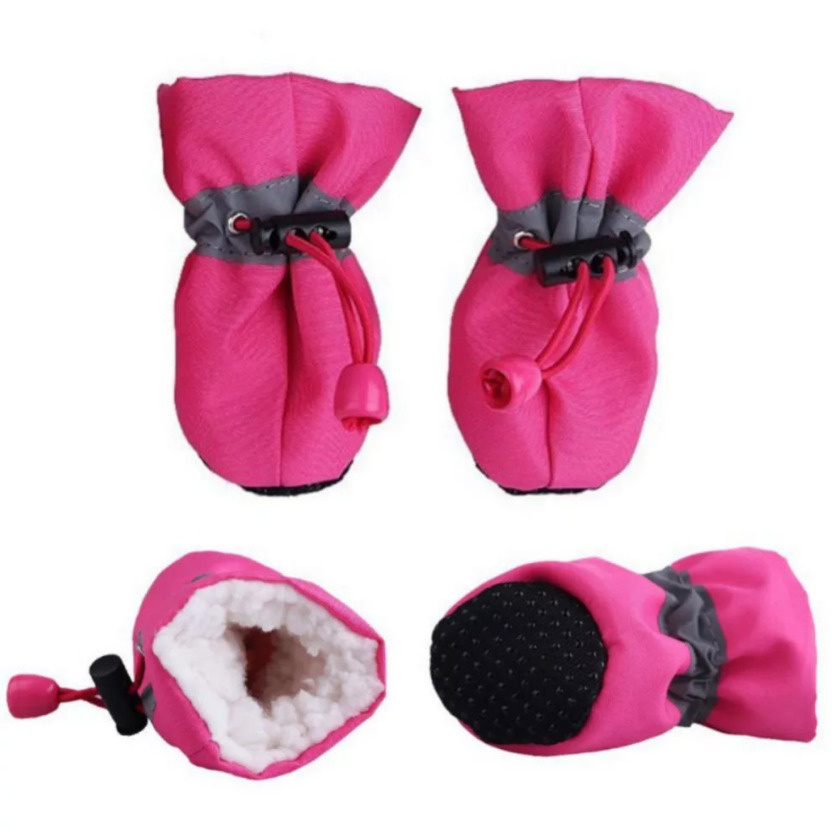 Непромокаемые ботинки для собак/обувь для собак мелких и средних пород, размер 6 (6 см) розовый  #1