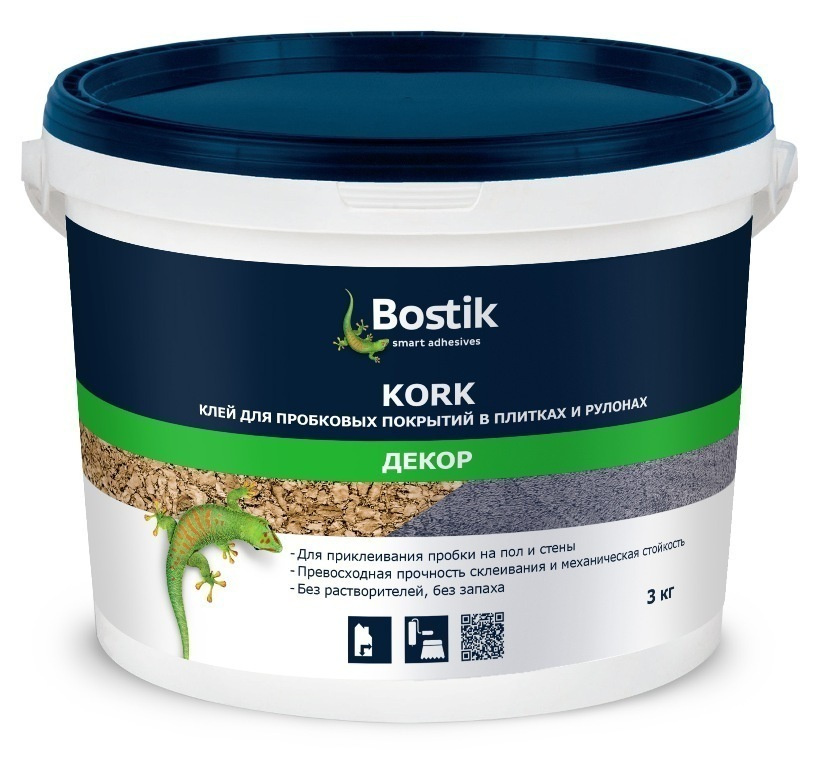 Клей для пробковых покрытий BOSTIK "Kork", 3 кг #1