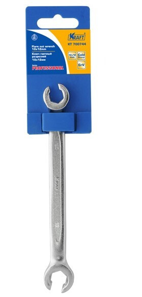 Ключ разрезной 16 18 мм (cr-v хол. штамп холдер) KRAFT KT 700748 #1
