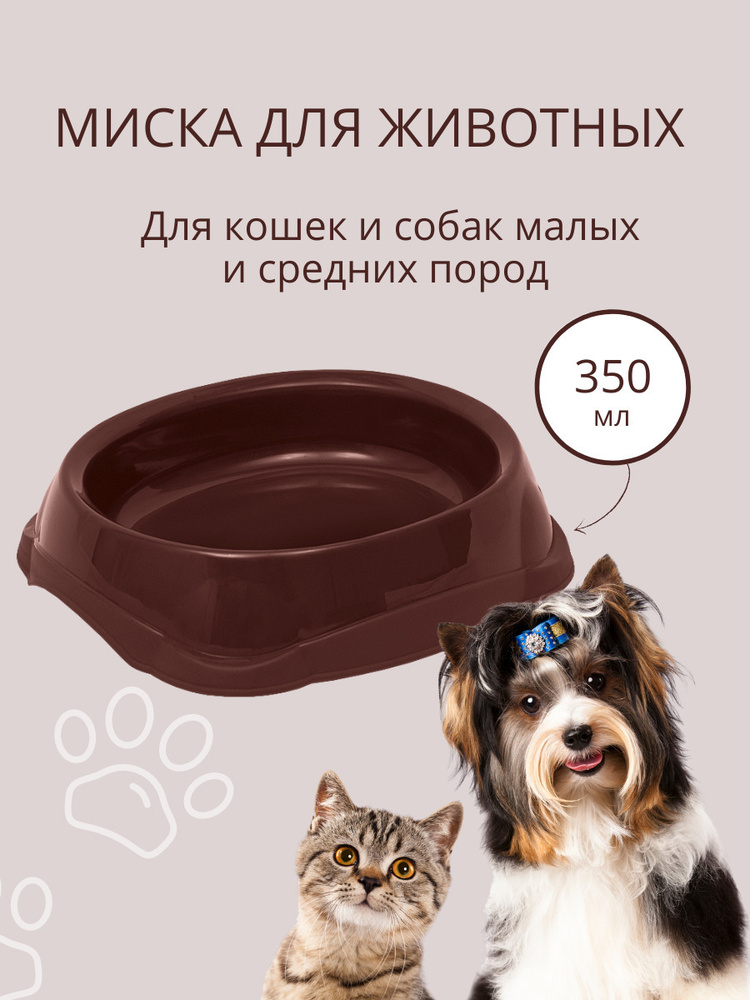 Миска для кошек, для собак , для котят DD Style / Пластиковая миска для животных /Чашка для воды и корма, #1