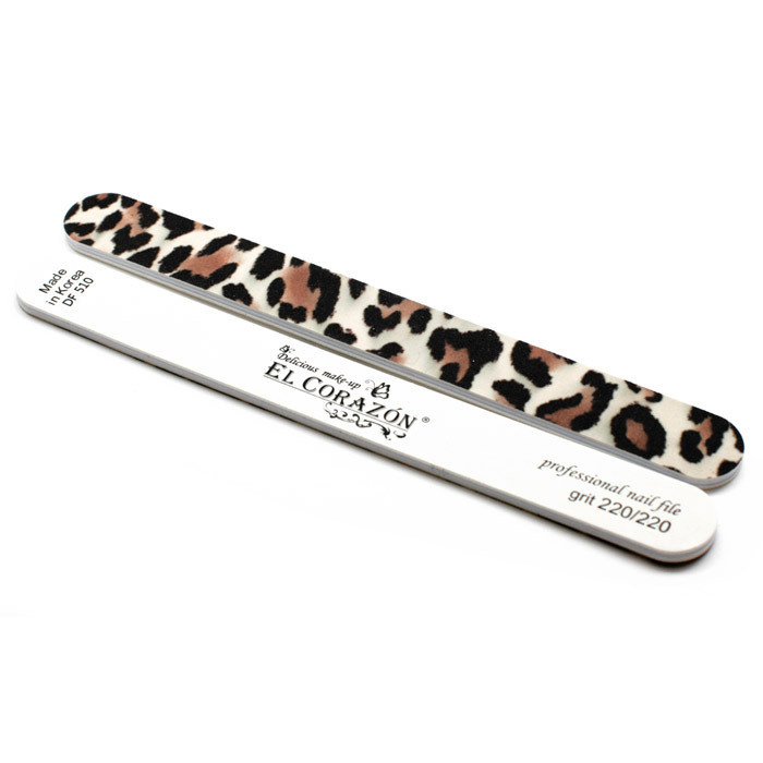 EL Corazon Пилки Для Натуральных Ногтей Grit 220/220 "Леопард" DF510 #1
