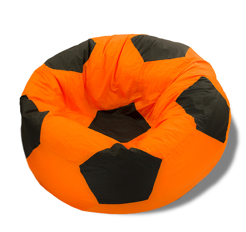 Puffmebel Кресло-мешок Мяч, Оксфорд, Размер XXXL,оранжевый, черный  #1