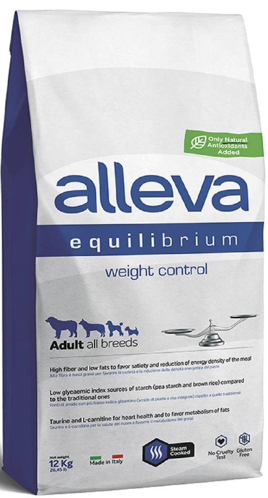 Сухой корм ALLEVA EQUILIBRIUM WEIGHT CONTROL ADULT ALL BREEDS, для взрослых собак всех пород, склонных #1