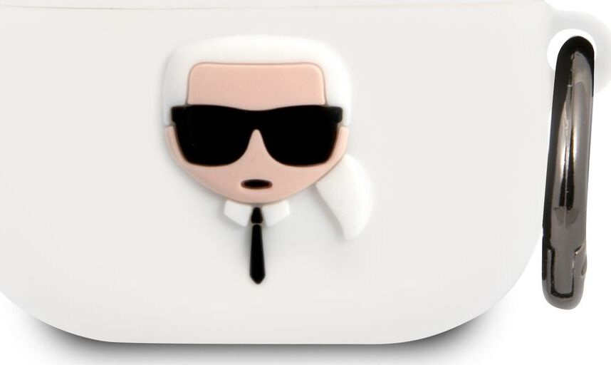 Силиконовый чехол с кольцом Karl Lagerfeld для AirPods 3, белый #1