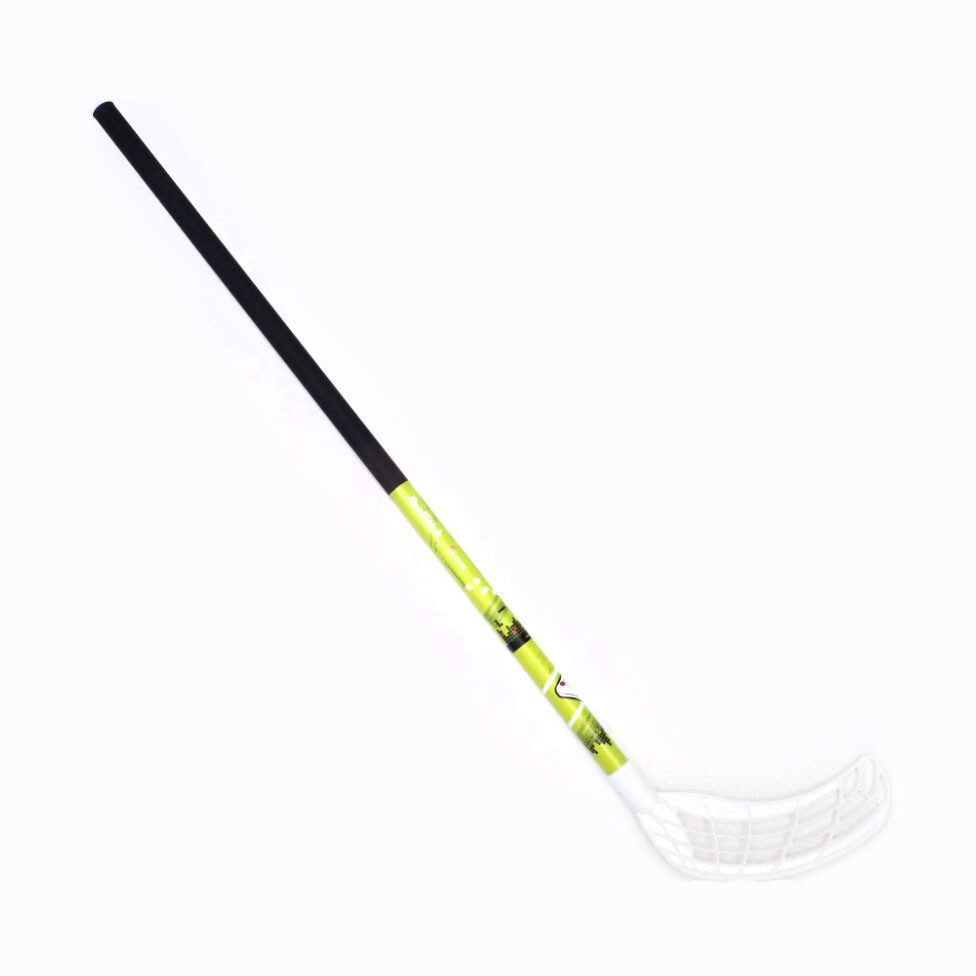 Клюшка для флорбола RealStick Player, арт.MR-KF-Pl95, 95см, прямой крюк, композит, черно-салатовый  #1