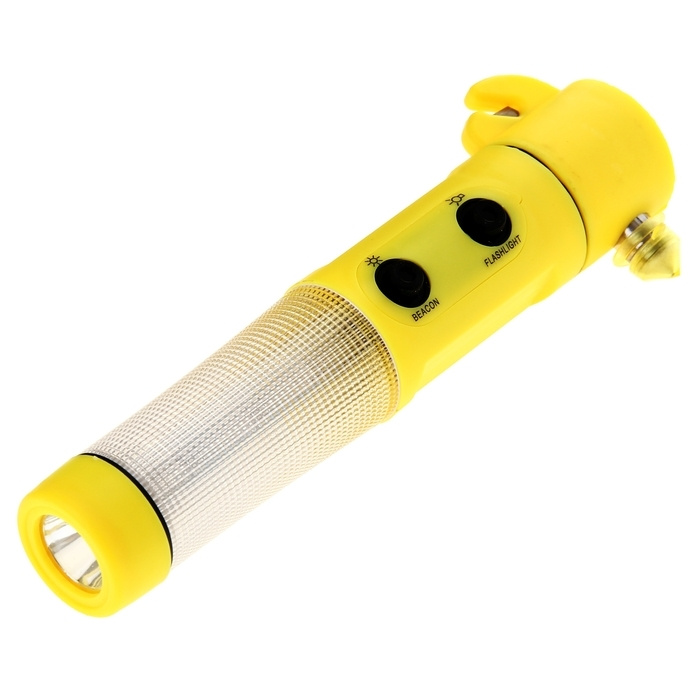 Аварийный молоток на магните, фонарик, нож для ремня безопасности, желтый  #1