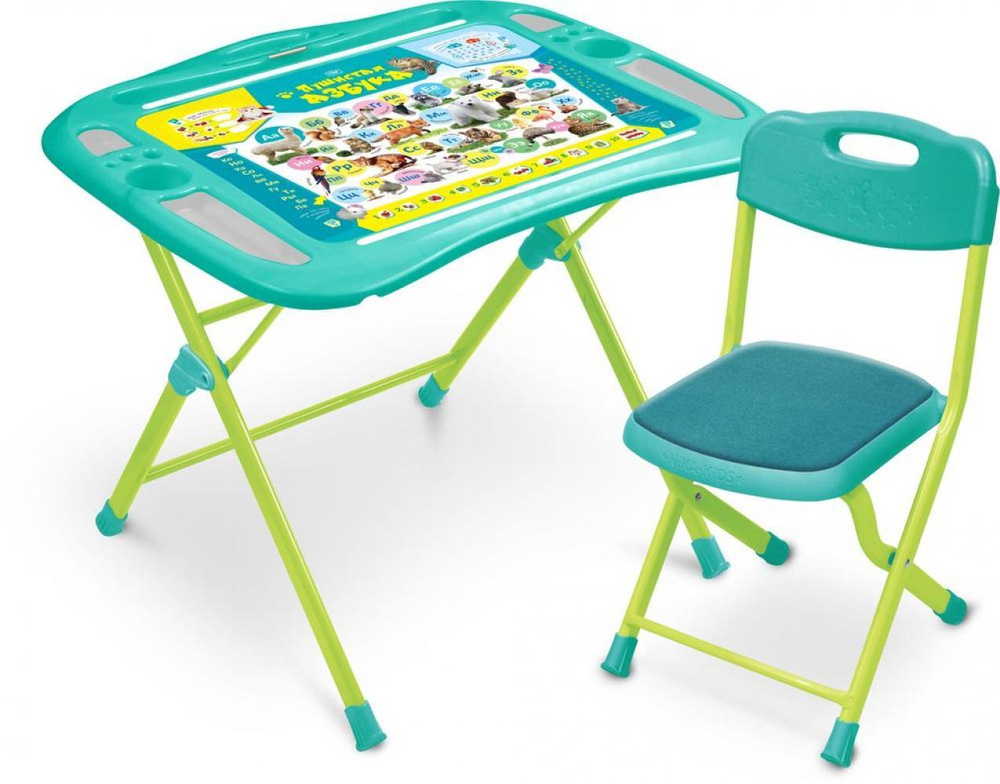 Комплект детской мебели Ника (арт. NKP1) Пушистая азбука, стол+ стул  #1