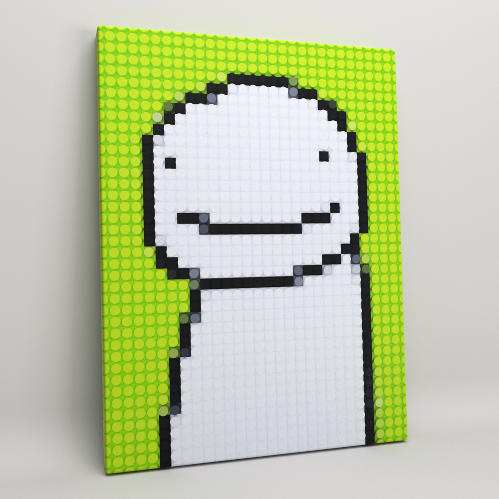 Картина на холсте (интерьерный постер) "Пиксельный Мем", с деревянным подрамником, размер 30x40 см  #1