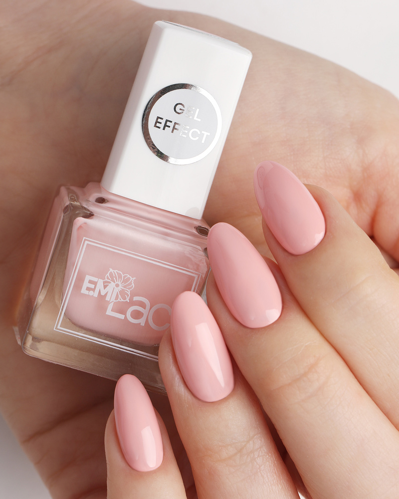EMI Лак для ногтей, ультрастойкий Gel Effect Розовый кварц №018, 9 мл. (нежный розовый)  #1