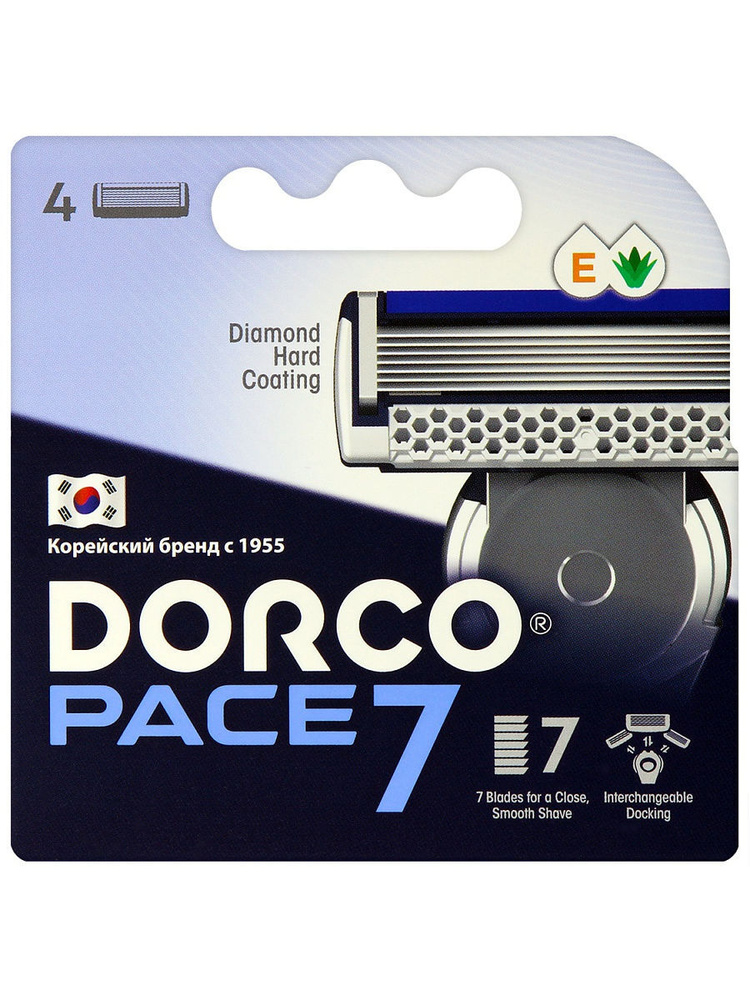 DORCO PACE 7 NEW (4 шт.), сменные кассеты с 7 лезвиями #1