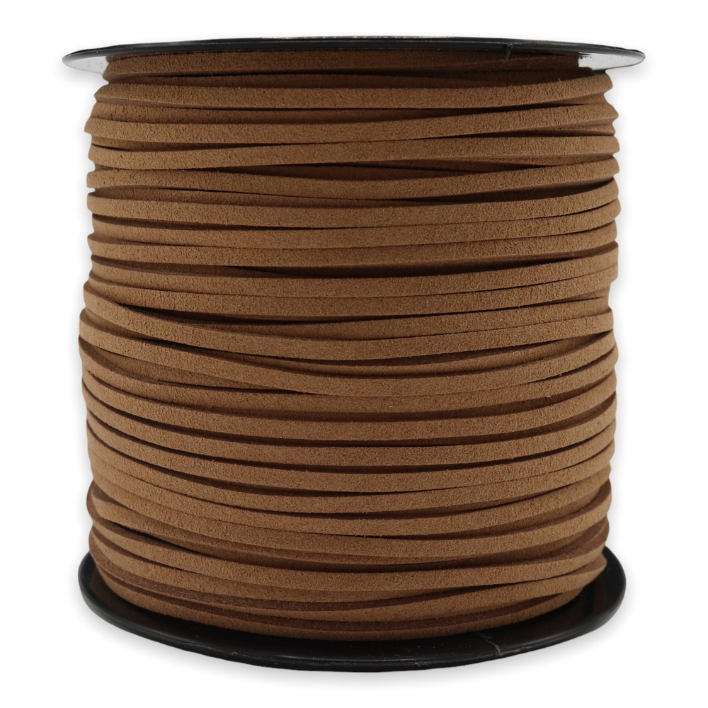 Шнур замшевый (для рукоделия) 2.3х1 мм 80 метров цвет: бежево-коричневый  #1
