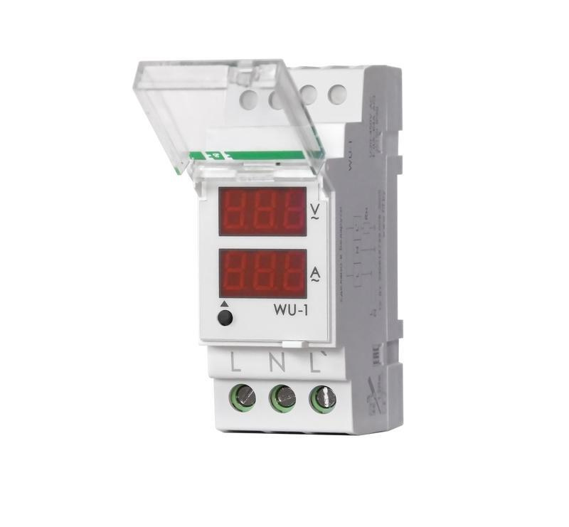 Указатель напряжения и тока WU-1 однофазный; 0.5-63А 24-250В 40-60Гц 2 модуля; монтаж на DIN-рейке F&F #1