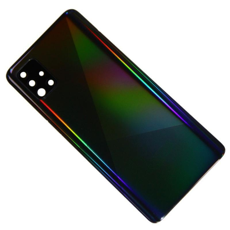 Задняя крышка для Samsung SM-A515F (Galaxy A51) со стеклом камеры <черный> (Lux)  #1