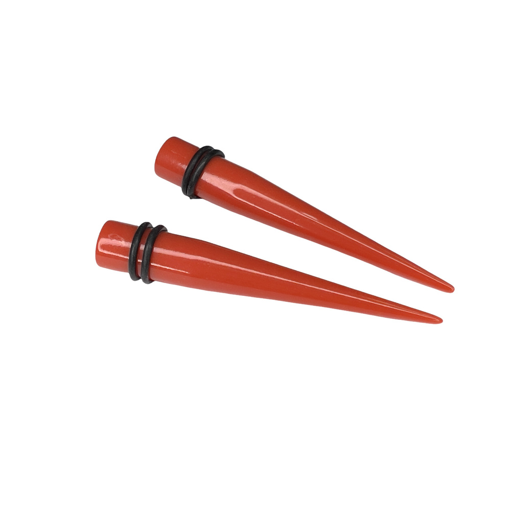 Растяжки для тоннелей спираль конус 12 мм, комплект из 2-х штук, красные/Overmay/ растяжки в ухо/растяжка #1