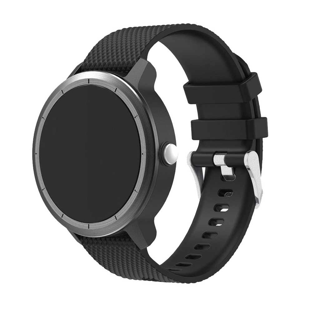 Силиконовый ремешок для Garmin Vivoactive 3 (20мм) 0064-02-2, черный #1