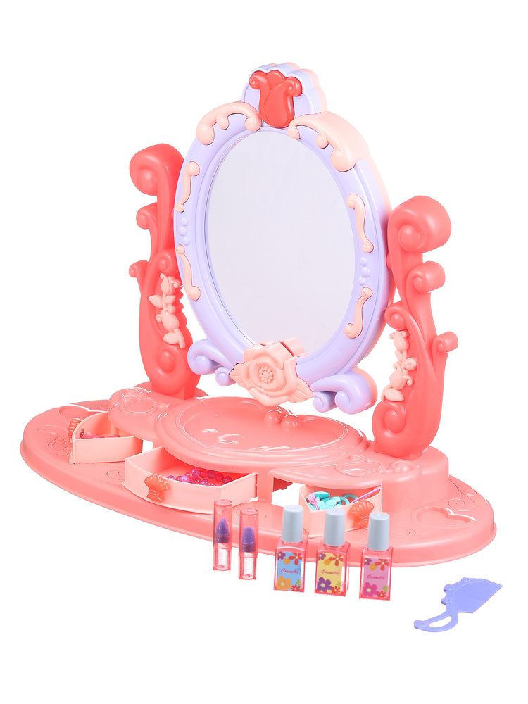 Игрушечное зеркало для девочки с аксессуарами, со световыми и звуковыми эффектам  #1