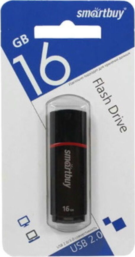 SmartBuy USB-флеш-накопитель Crown 16 ГБ, черный матовый #1
