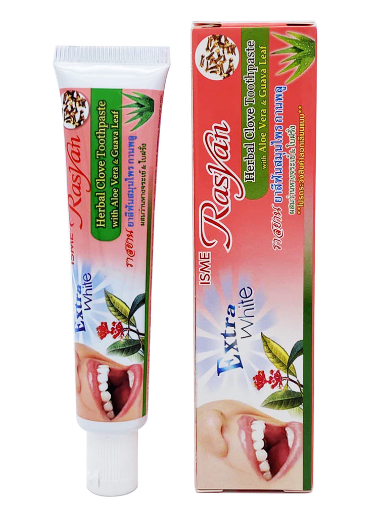 Rasyan Зубная паста отбеливающая травяная с гвоздикой, алоэ вера и гуавой Herbal Clove Toothpaste, 30 #1