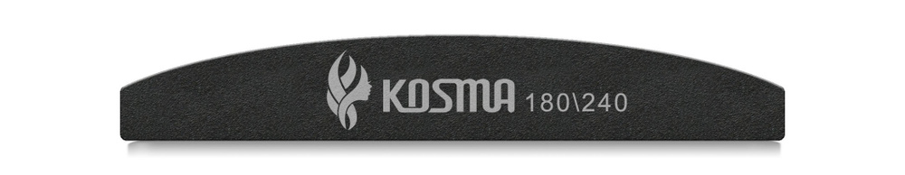 KOSMA Пилка лодка маленькая черная 180/240 пластиковая основа 1 шт. в упаковке  #1