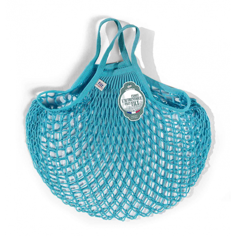 Сумка шоппер FAP, авоська, сумка женская, размер 40Х40 см. короткие ручки цвет: аквамарин  #1
