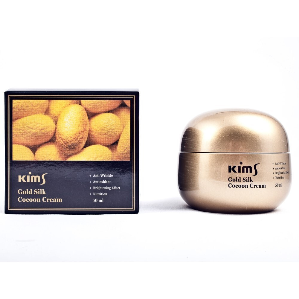 Kims Gold Silk Cocoon Cream Крем антивозрастной для лица с протеинами кокона шелкопряда, 50мл  #1