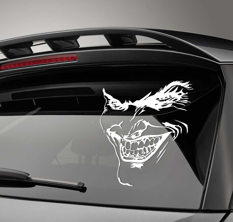 Автомобильная виниловая наклейка Joker Джокер, Стикер для окна авто  #1
