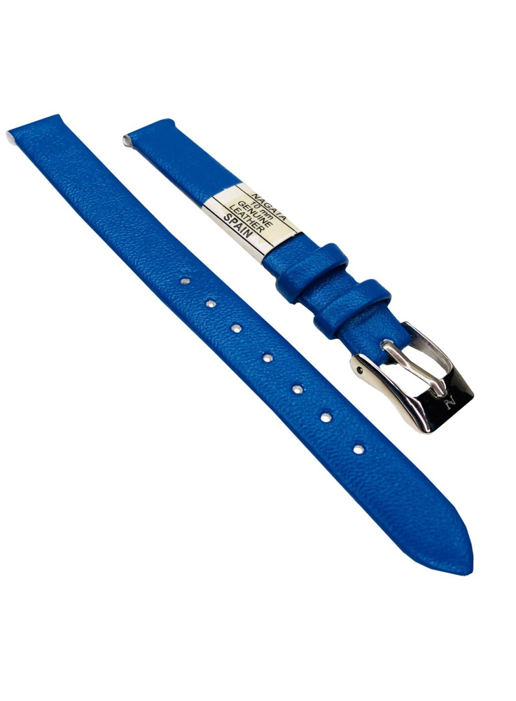 Ремешок для часов NAGATA кожаный 10 мм, синий #1