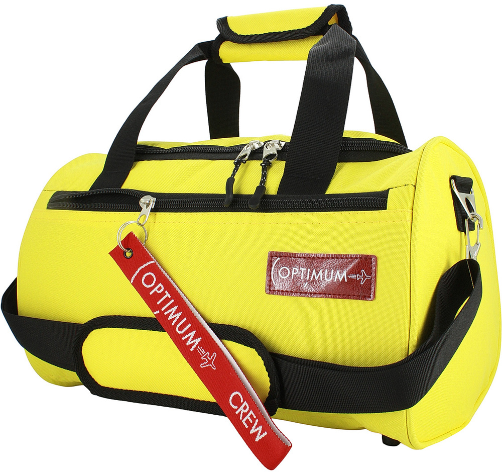 Маленькая спортивная сумка мужская женская через плечо дорожная Optimum Sport Mini RL, желтая  #1