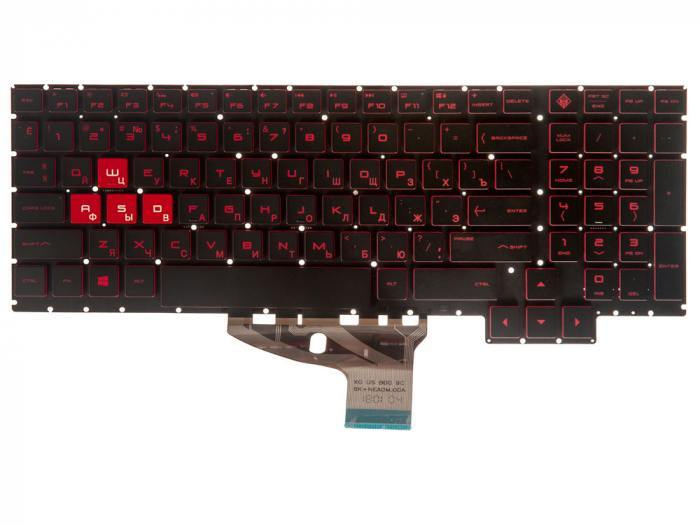 Клавиатура для ноутбука HP Omen 15-CE, 15-CE010CA, 15-CE020CA, 15-CE030CA, 15-CE051NR черная с красной #1