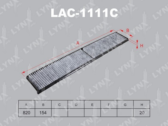 LYNXauto Фильтр салонный арт. LAC1111C #1