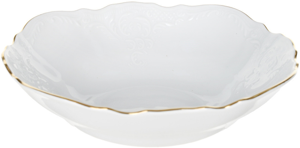 Салатник фарфоровый 16 см Bernadotte Золотая отводка, салатница для сервировки стола, тарелка глубокая, #1
