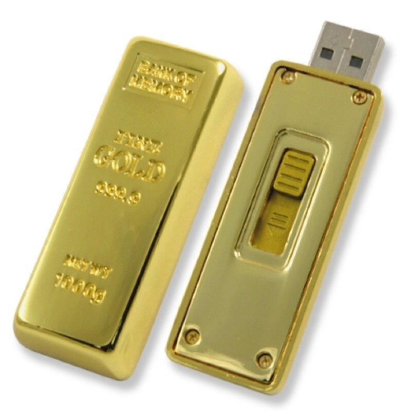 Подарочный USB-флеш-накопитель СЛИТОК ЗОЛОТА 60 мм 256GB USB 3.0  #1