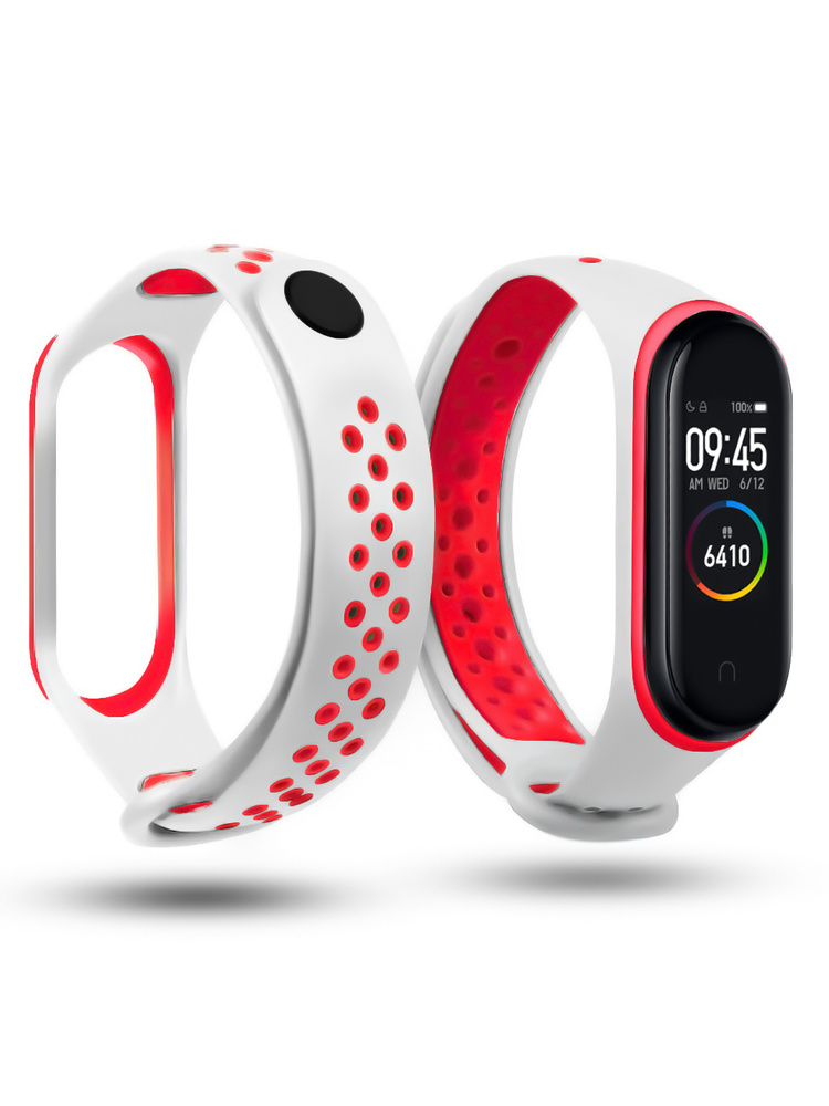 Ремешок для фитнес-браслета Xiaomi Mi Band 3 и Mi Band 4 силиконовый с перфорацией  #1