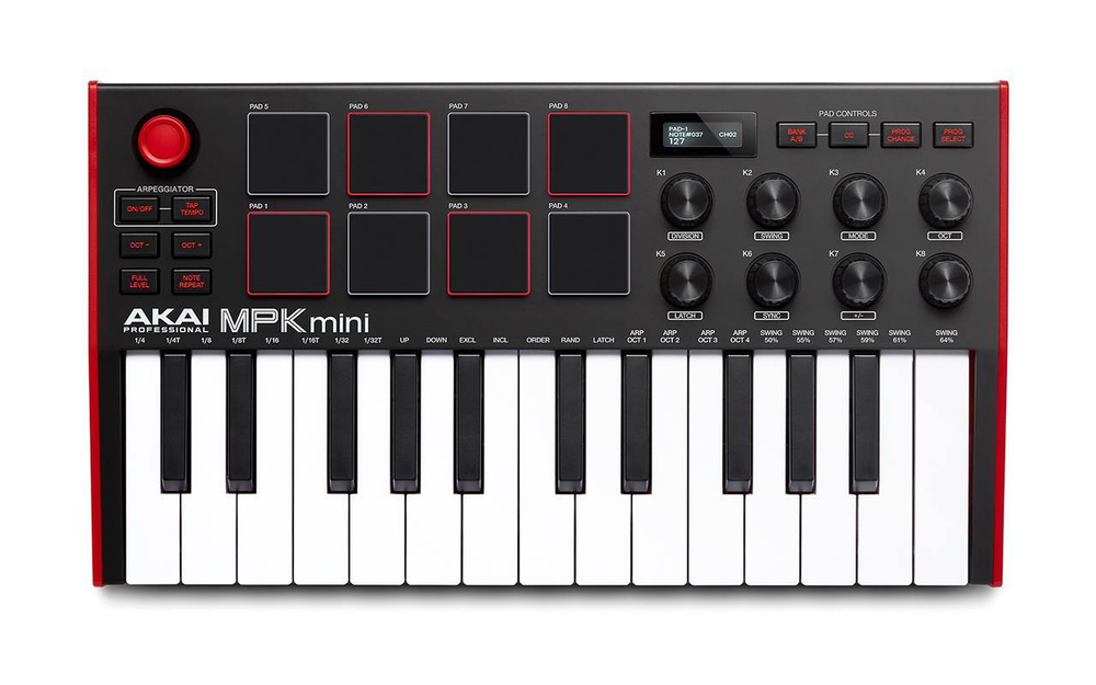 AKAI MPK MINI 3 USB/MIDI-клавиатура контроллер с 8 пэдами #1