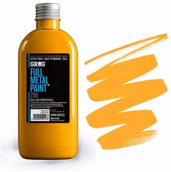 Заправка для маркеров и сквизеров Grog Paint FMP желтые Sunray Yellow 200 мл  #1