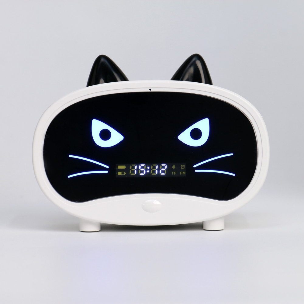 Часы настольные электронные Кошка, с колонкой #1