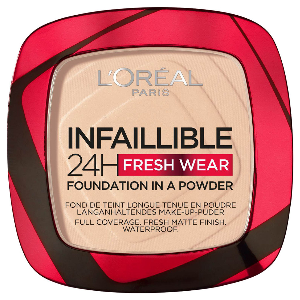 L'Oreal Paris Пудра для лица матирующая 24ч Infaillible Fresh Wear, №20 ivory  #1