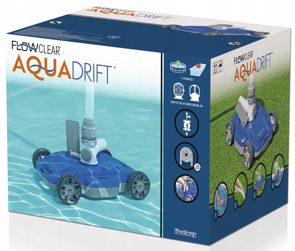 Автоматический очиститель робот - пылесос для бассейна, BESTWAY Flowclear AquaDrif, 58665  #1