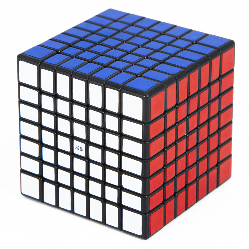 Бюджетный скоростной кубик Рубика 7х7 для спидкубинга QiYi MoFangGe QiXing W, черный  #1
