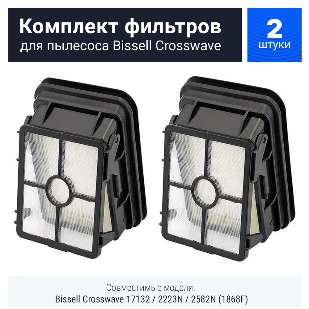 Комплект фильтров для пылесоса Bissell Crosswave 17132 / 2223N / 2582N (1868F) - 2 шт  #1