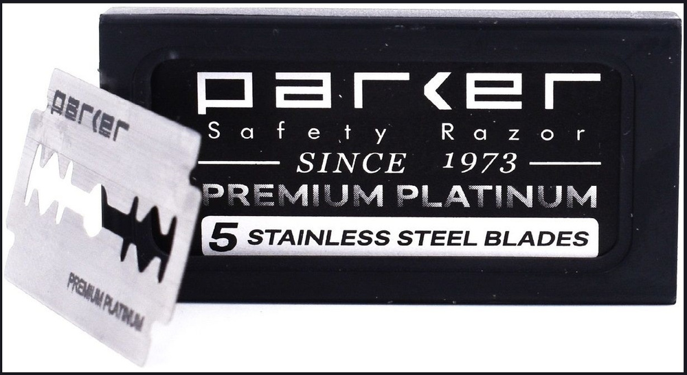 Двусторонние лезвия для Бритвы Parker "Premium Platinum", в диспенсере, классические, для T-образных #1