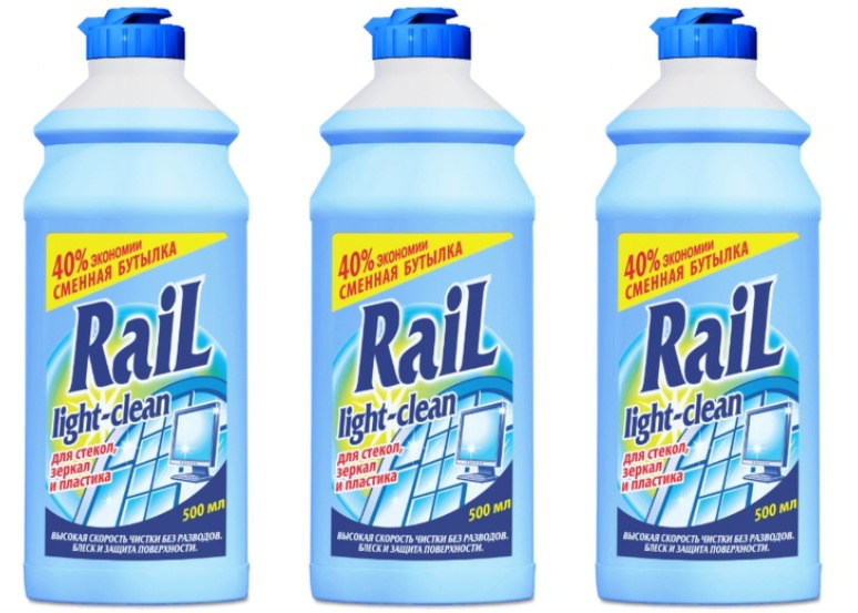 Rail Средство для мытья стекол 500мл, 3шт #1